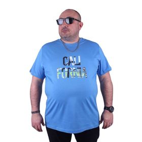 Starbattal 23120 Mavi Büyük Beden Erkek T-shirt