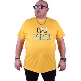 Starbattal 23120 Sarı Büyük Beden Erkek T-shirt