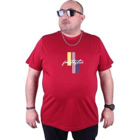 Starbattal 23121 Bordo Büyük Beden Erkek T-shirt