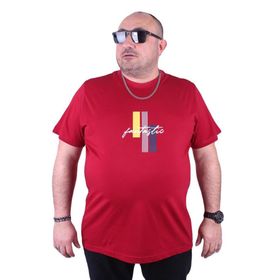Starbattal 23121 Bordo Büyük Beden Erkek T-shirt