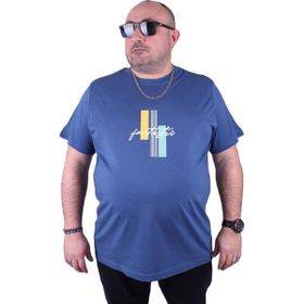 Starbattal 23121 İndigo Büyük Beden Erkek T-shirt