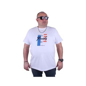 Starbattal 23124 Beyaz Büyük Beden Erkek T-shirt