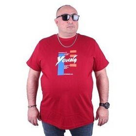 Starbattal 23124 Bordo Büyük Beden Erkek T-shirt