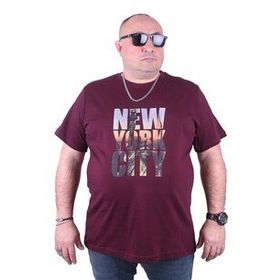Starbattal 23125 Bordo Büyük Beden Erkek T-shirt