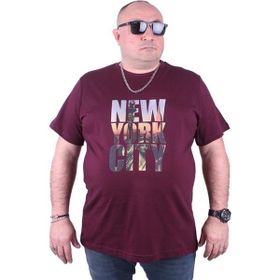 Starbattal 23125 Bordo Büyük Beden Erkek T-shirt