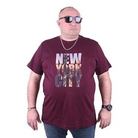 Starbattal 23125 Bordo Büyük Beden Erkek T-shirt