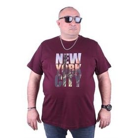 Starbattal 23125 Bordo Büyük Beden Erkek T-shirt