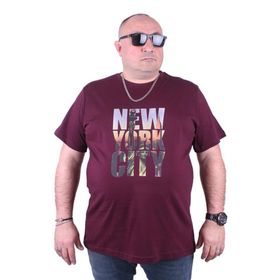 Starbattal 23125 Bordo Büyük Beden Erkek T-shirt