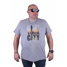 Starbattal 23125 Gri Melanj Büyük Beden Erkek T-shirt