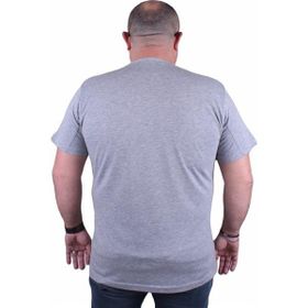 Starbattal 23125 Gri Melanj Büyük Beden Erkek T-shirt