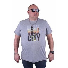 Starbattal 23125 Gri Melanj Büyük Beden Erkek T-shirt