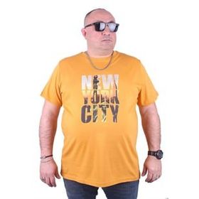 Starbattal 23125 Hardal Büyük Beden Erkek T-shirt