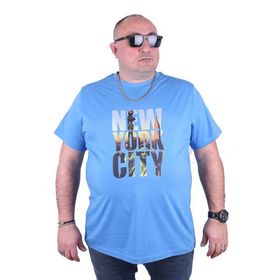 Starbattal 23125 Mavi Büyük Beden Erkek T-shirt