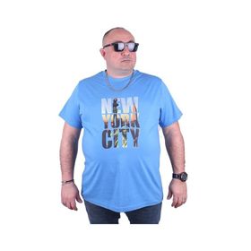 Starbattal 23125 Mavi Büyük Beden Erkek T-shirt