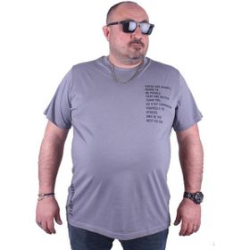 Starbattal 23128 Gri Büyük Beden Erkek T-shirt
