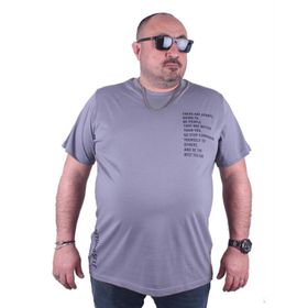 Starbattal 23128 Gri Büyük Beden Erkek T-shirt