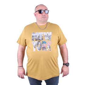 Starbattal 23129 Hardal Büyük Beden Erkek T-shirt