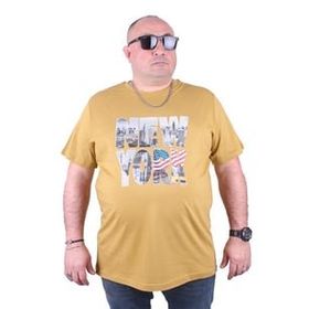 Starbattal 23129 Hardal Büyük Beden Erkek T-shirt