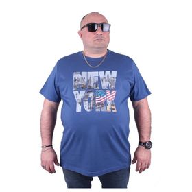 Starbattal 23129 İndigo Büyük Beden Erkek T-shirt
