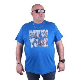 Starbattal 23129 Saks Büyük Beden Erkek T-shirt