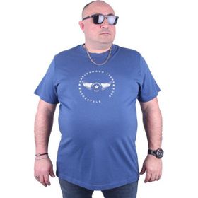 Starbattal 23130 İndigo Büyük Beden Erkek T-shirt