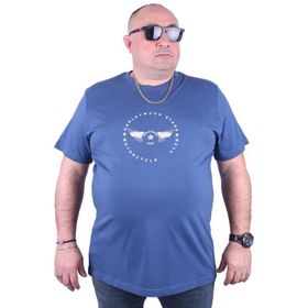 Starbattal 23130 İndigo Büyük Beden Erkek T-shirt