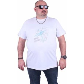 Starbattal 23132 Beyaz Büyük Beden Erkek T-shirt