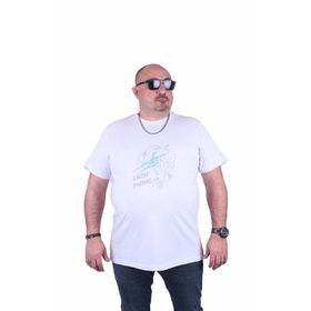 Starbattal 23132 Beyaz Büyük Beden Erkek T-shirt