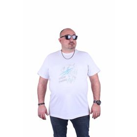 Starbattal 23132 Beyaz Büyük Beden Erkek T-shirt