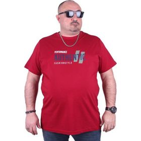 Starbattal 23134 Bordo Büyük Beden Erkek T-shirt