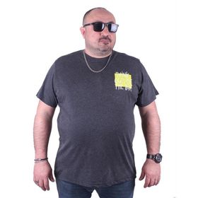 Starbattal 23137 Antrasit Melanj Büyük Beden Erkek T-shirt