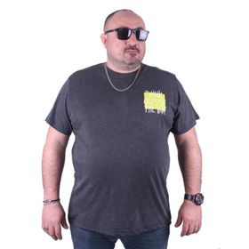 Starbattal 23137 Antrasit Melanj Büyük Beden Erkek T-shirt