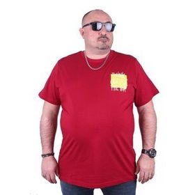 Starbattal 23137 Bordo Büyük Beden Erkek T-shirt