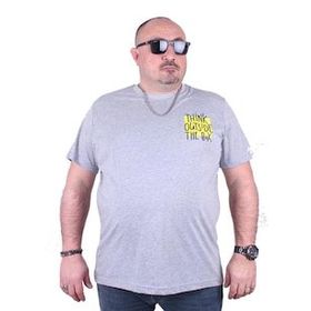 Starbattal 23137 Gri Melanj Büyük Beden Erkek T-shirt