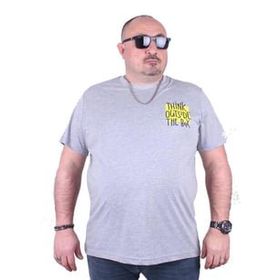 Starbattal 23137 Gri Melanj Büyük Beden Erkek T-shirt