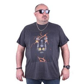 Starbattal 23138 Antrasit Melanj Büyük Beden Erkek T-shirt
