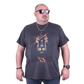Starbattal 23138 Antrasit Melanj Büyük Beden Erkek T-shirt