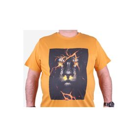 Starbattal 23138 Hardal Büyük Beden Erkek T-shirt