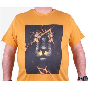 Starbattal 23138 Hardal Büyük Beden Erkek T-shirt