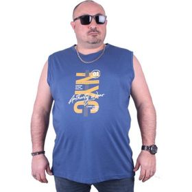 Starbattal 23140 İndigo Büyük Beden Erkek T-shirt
