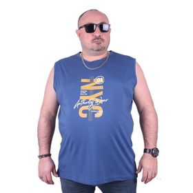 Starbattal 23140 İndigo Büyük Beden Erkek T-shirt