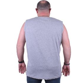 Starbattal 23142 Gri Melanj Büyük Beden Erkek T-shirt