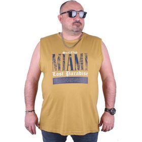 Starbattal 23143 Hardal Büyük Beden Erkek T-shirt