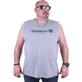 Starbattal 23144 Gri Melanj Büyük Beden Erkek T-shirt