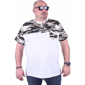 Starbattal 23145 Beyaz Büyük Beden Erkek T-shirt