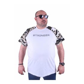 Starbattal 23146 Beyaz Büyük Beden Erkek T-shirt