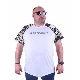 Starbattal 23146 Beyaz Büyük Beden Erkek T-shirt
