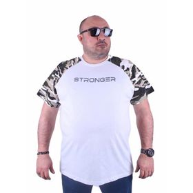Starbattal 23146 Beyaz Büyük Beden Erkek T-shirt