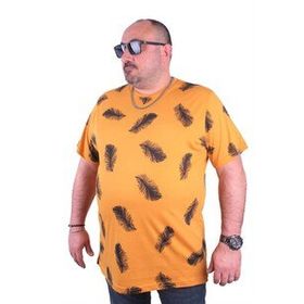 Starbattal 23149 Hardal Büyük Beden Erkek T-shirt