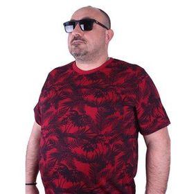 Starbattal 23150 Bordo Büyük Beden Erkek T-shirt